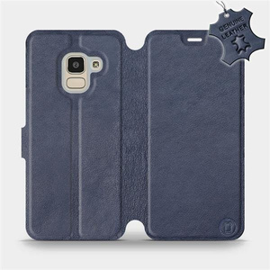 Phone Case Samsung Galaxy J6 2018 - Design Blue Leather