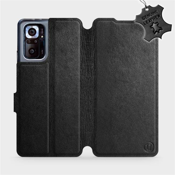 Phone Case Xiaomi Redmi Note 10 pro - Design Black Leather