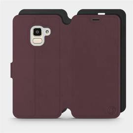 Phone Case Samsung Galaxy J6 2018 - Design Burgundy with Black