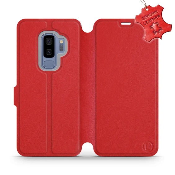Phone Case Samsung Galaxy S9 Plus - Design Red Leather