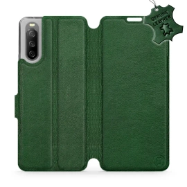 Phone Case Sony Xperia 10 III - Design Green Leather