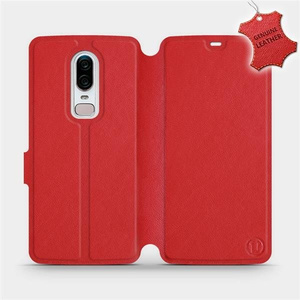 Phone Case OnePlus 6 A6000 - Design Red Leather