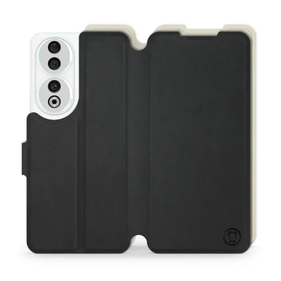 Etui Soft Touch do Huawei Honor 90 - wzór Satynowa czerń z platyną