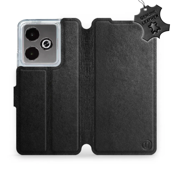 Phone Case Realme GT 7 - Design Black Leather