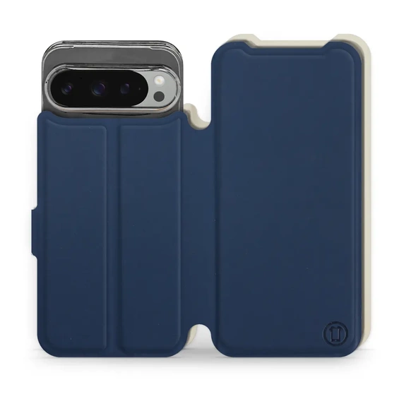 Hülle für Google Pixel 9 Pro XL - Farbe Marineblau mit Platin