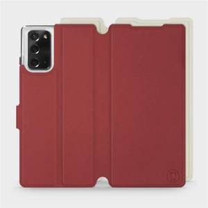 Phone Case Samsung Galaxy Note 20 - Design Dark Red with Platinum