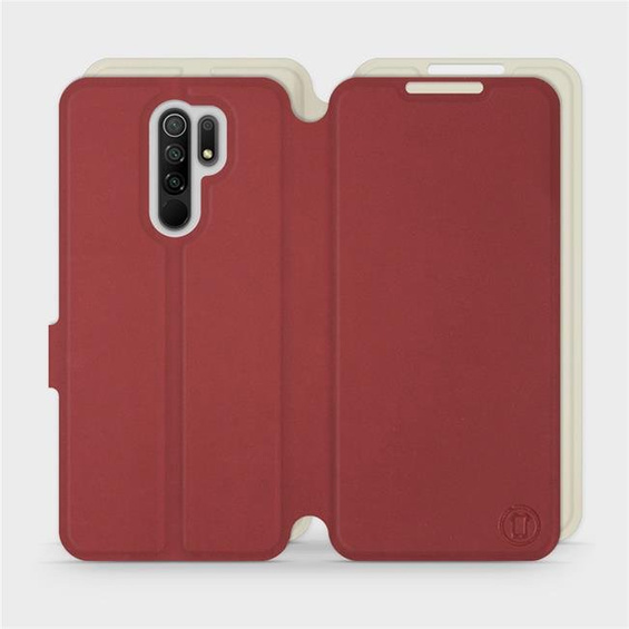 Phone Case Xiaomi Redmi 9 - Design Dark Red with Platinum