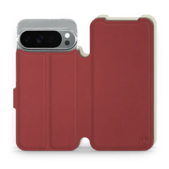 Phone Case Google Pixel 10 Pro XL - Design Dark Red with Platinum