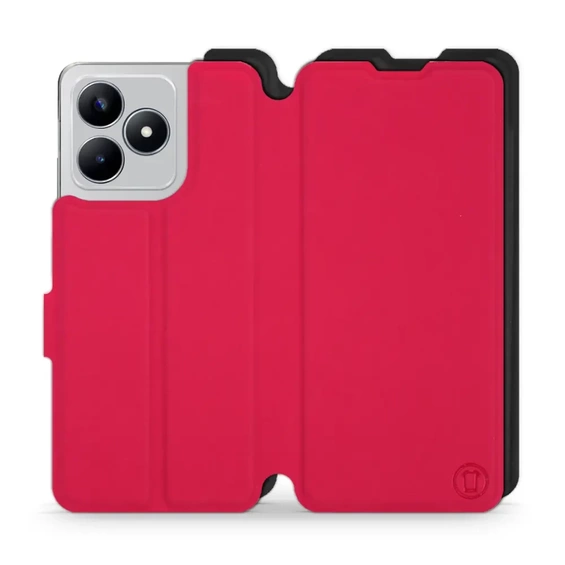 Etui Soft Touch do Realme C53 - wzór Żywa czerwień z czernią