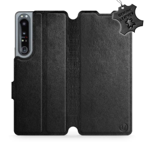 Phone Case Sony Xperia 1 IV - Design Black Leather