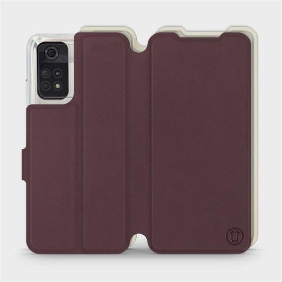 Phone Case Xiaomi POCO M4 Pro 4G - Design Burgundy with Platinum