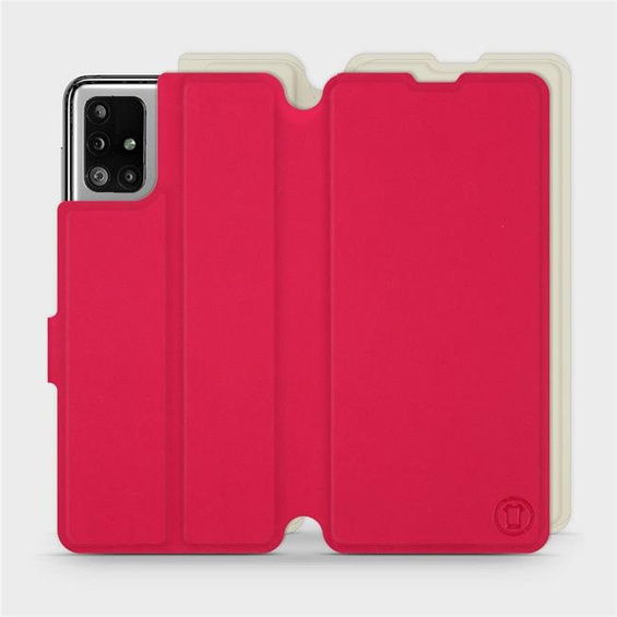 Hülle für Samsung Galaxy M51 - Farbe Rot mit Platin