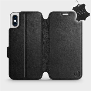 Phone Case Apple iPhone X - Design Black Leather