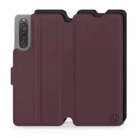 Phone Case Sony Xperia 10 V - Design Burgundy with Black
