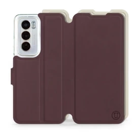 Phone Case OPPO Reno 12 5G - Design Burgundy with Platinum