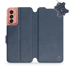 Phone Case Samsung Galaxy M13 - Design Blue Leather