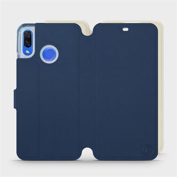 Etui Soft Touch do Huawei Nova 3 - wzór Głęboki granat z platyną