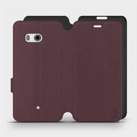 Phone Case HTC U11 - Design Burgundy with Black