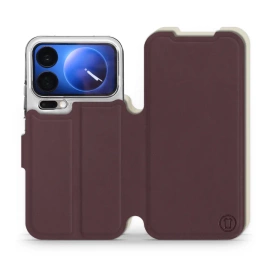 Phone Case Xiaomi 17 Pro - Design Burgundy with Platinum