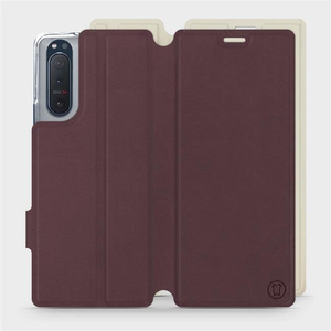 Phone Case Sony Xperia 5 II - Design Burgundy with Platinum