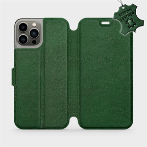 Phone Case Apple iPhone 13 Pro - Design Green Leather