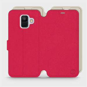 Phone Case Samsung Galaxy A6 Plus 2018 - Design Red with Platinum
