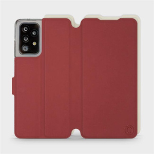 Phone Case Samsung Galaxy A52 - Design Dark Red with Platinum