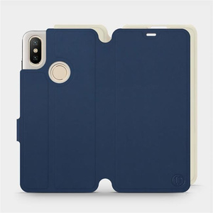 Phone Case Xiaomi Mi A2 - Design Navy with Platinum