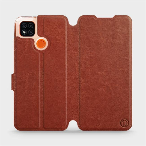 Hülle für Xiaomi Redmi 9C - Farbe Brown&Orange