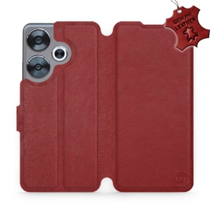 Phone Case Xiaomi POCO F6 - Design Dark Red Leather