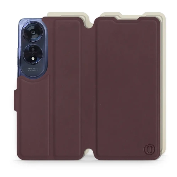 Phone Case OPPO A60 - Design Burgundy with Platinum