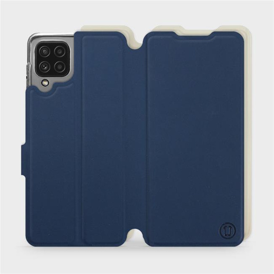 Etui Soft Touch do Samsung Galaxy M32 4G - wzór Głęboki granat z platyną