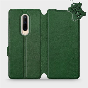 Etui ze skóry naturalnej do OnePlus 7 Pro - wzór Green Leather