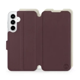 Phone Case Samsung Galaxy A35 5G - Design Burgundy with Platinum