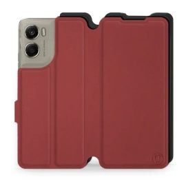Phone Case Motorola Moto G06 Power - Design Dark Red with Black