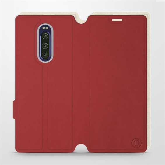 Phone Case Sony Xperia 1 - Design Dark Red with Platinum