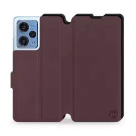 Phone Case Xiaomi Redmi Note 12 Pro 5G - Design Burgundy with Black
