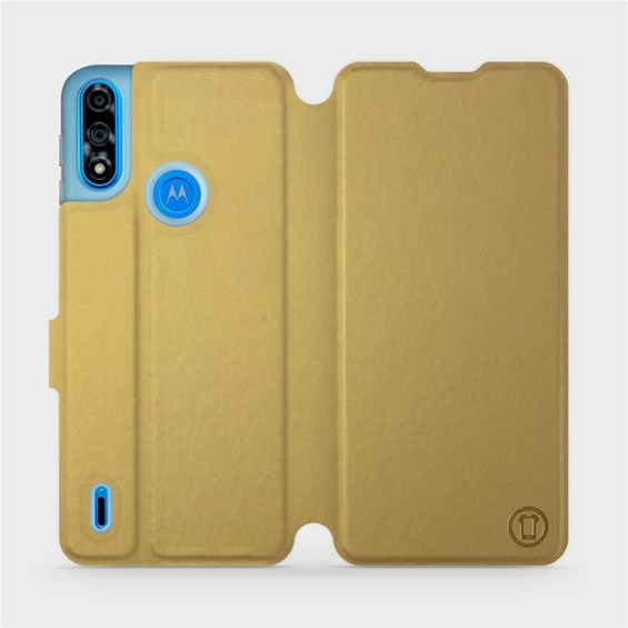 Hülle für Motorola Moto E7 Power - Farbe Gold&Orange