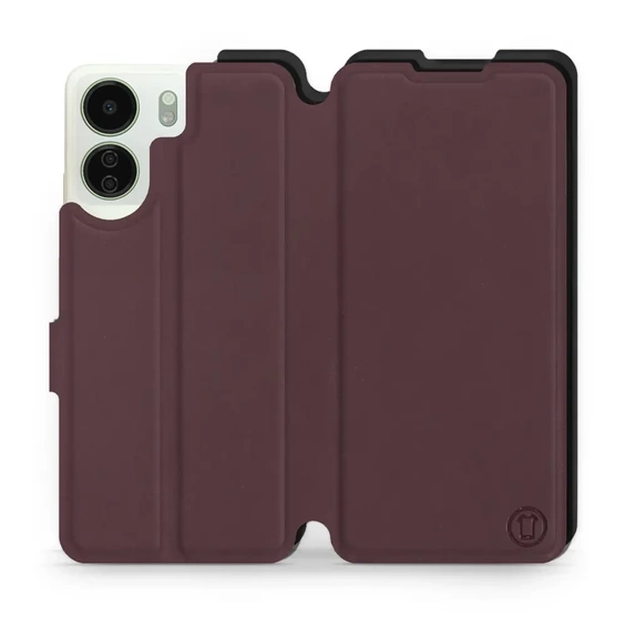 Phone Case Xiaomi Redmi 13C - Design Burgundy with Black