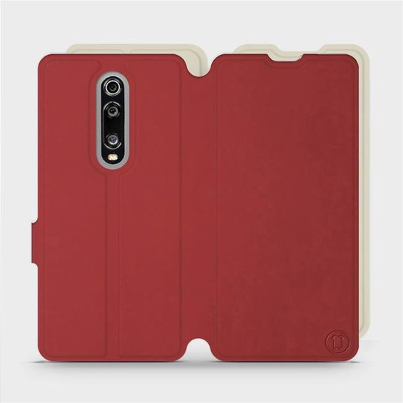 Etui Soft Touch do Xiaomi Mi 9T - wzór Zachodząca czerwień z platyną