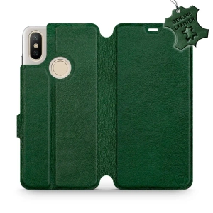 Phone Case Xiaomi Mi A2 - Design Green Leather