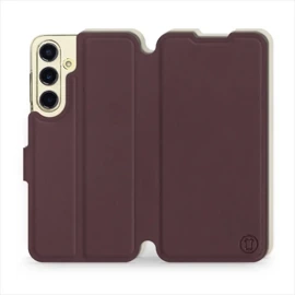 Etui Soft Touch do Samsung Galaxy S24 FE - wzór Matowy burgund z platyną