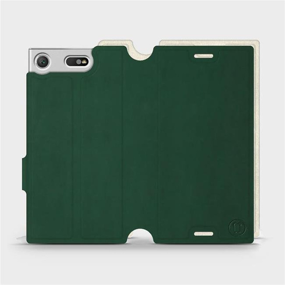 Hülle für Sony Xperia XZ1 Compact - Farbe Grün mit Platin