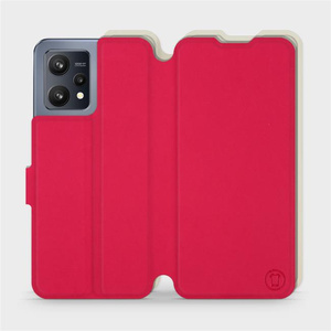 Hülle für Realme 9 - Farbe Rot mit Platin