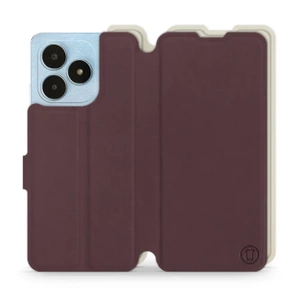 Phone Case Realme Note 50 - Design Burgundy with Platinum