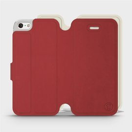 Phone Case Apple iPhone 5s - Design Dark Red with Platinum