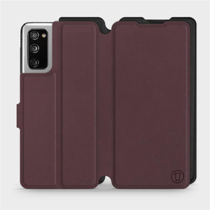 Etui Soft Touch do Samsung Galaxy S20 FE - wzór Matowy burgund z czernią