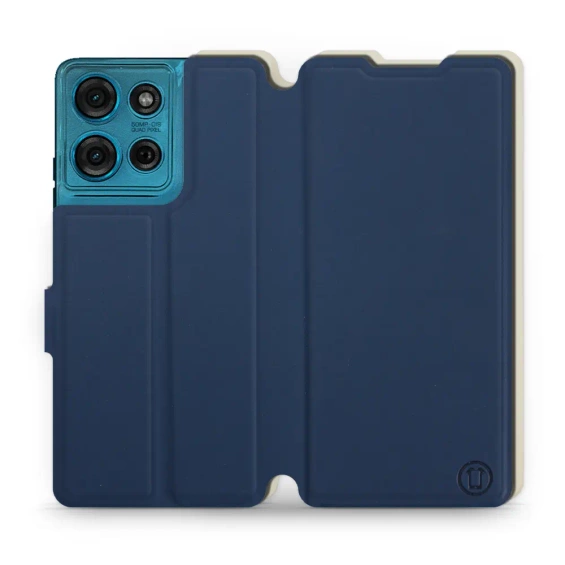 Phone Case Motorola Moto G75 5G - Design Navy with Platinum