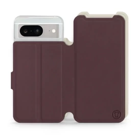 Phone Case Google Pixel 8 - Design Burgundy with Platinum