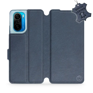 Phone Case Xiaomi POCO F3 - Design Blue Leather